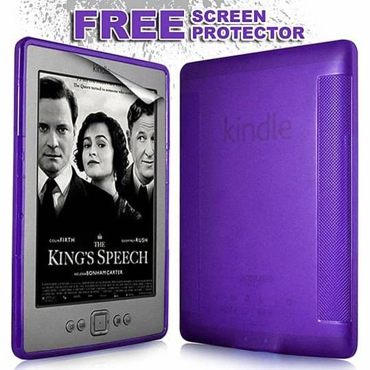 KINDLE 4 PURPLE GEL SKIN COVER